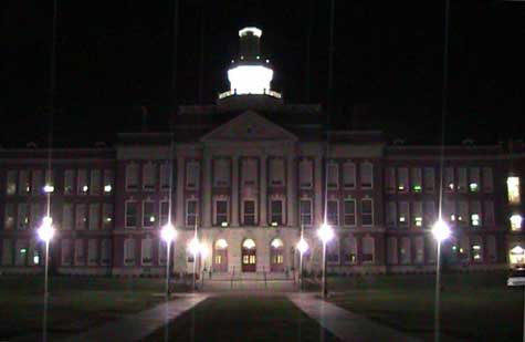 Tower now lit at night