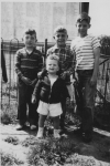 b. row: John Paradisi, Fred Kagel, ?; f. Al Kagel circa 1949-50